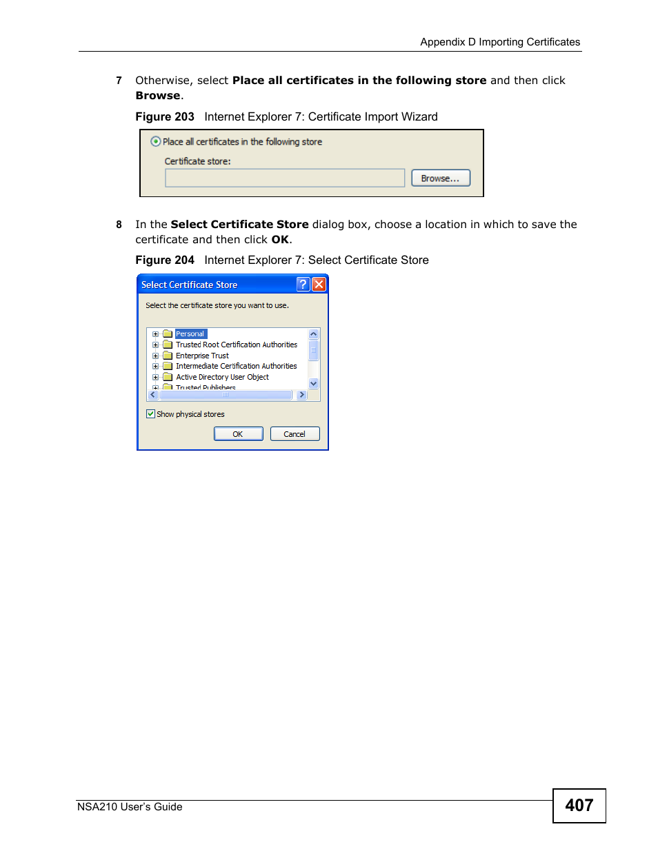 ZyXEL Communications NSA210 User Manual | Page 407 / 482