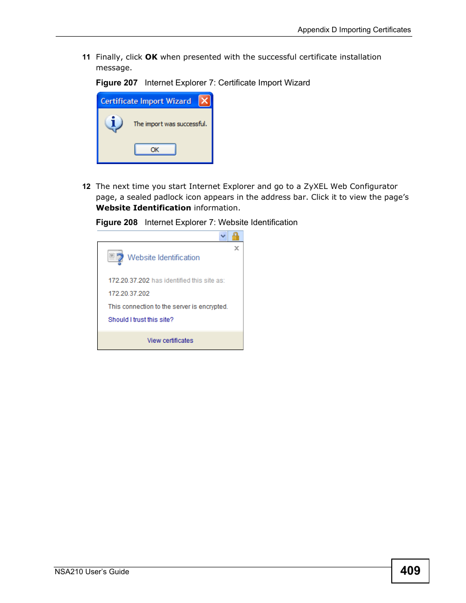 ZyXEL Communications NSA210 User Manual | Page 409 / 482