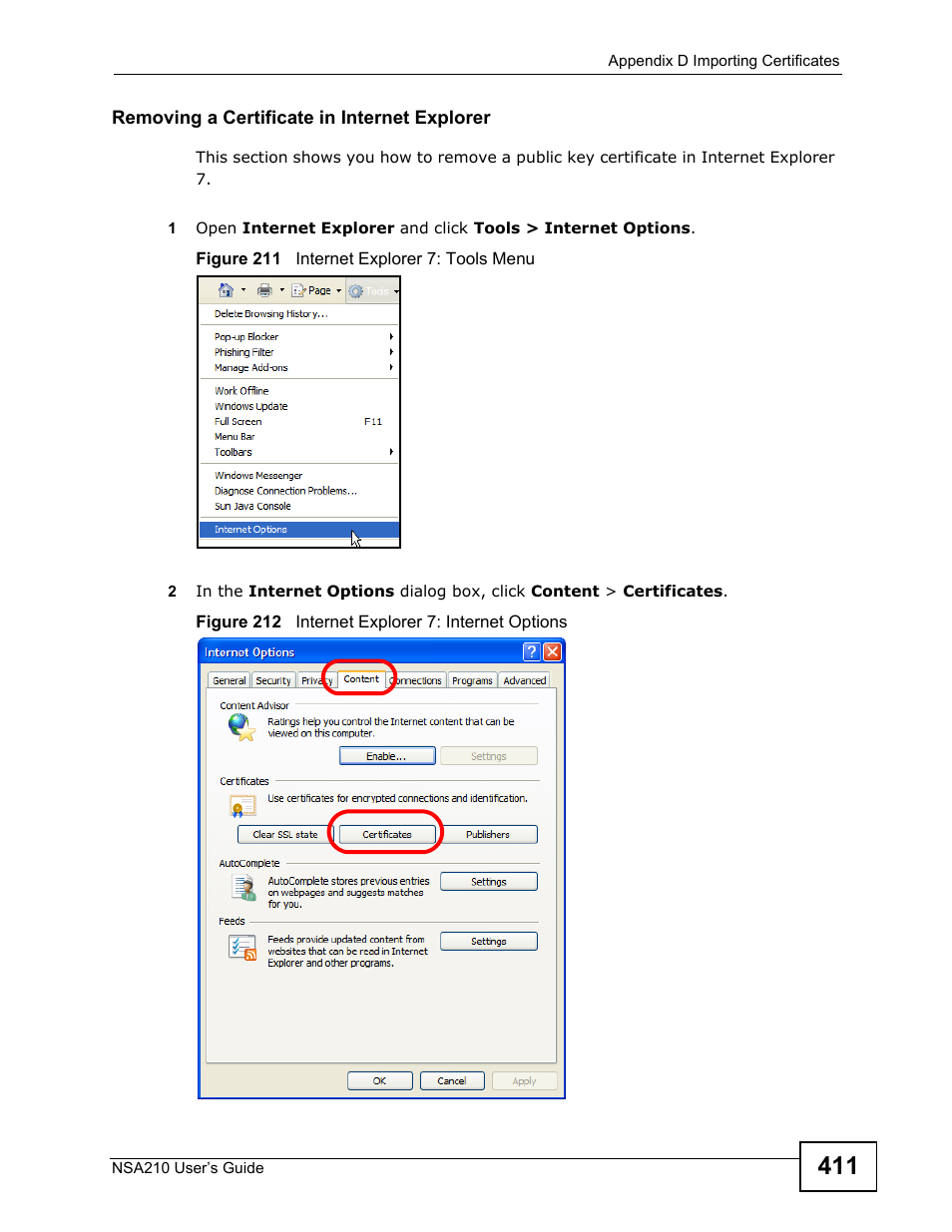 ZyXEL Communications NSA210 User Manual | Page 411 / 482