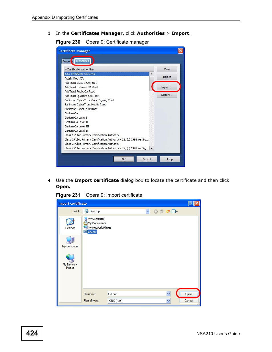 ZyXEL Communications NSA210 User Manual | Page 424 / 482