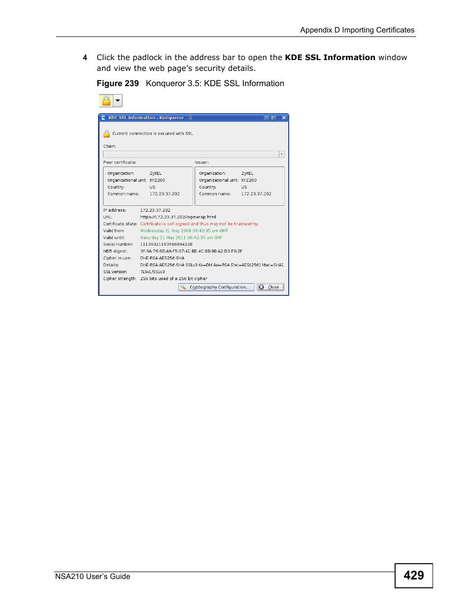 ZyXEL Communications NSA210 User Manual | Page 429 / 482