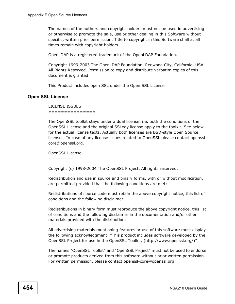 ZyXEL Communications NSA210 User Manual | Page 454 / 482