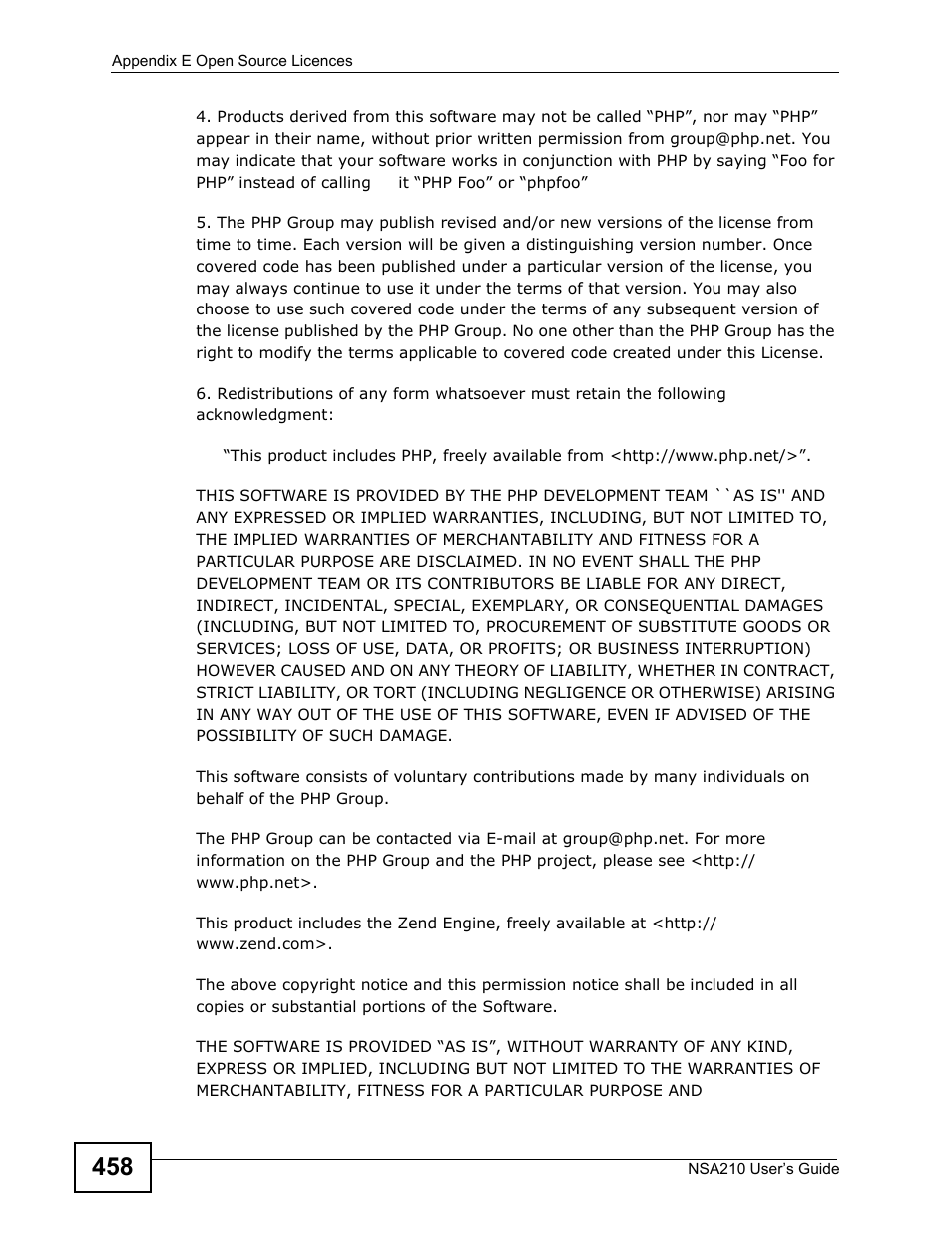 ZyXEL Communications NSA210 User Manual | Page 458 / 482