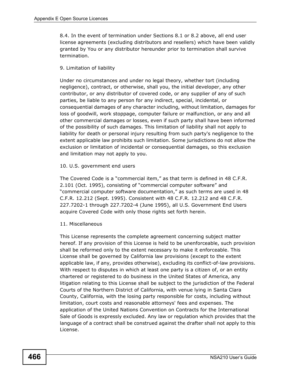 ZyXEL Communications NSA210 User Manual | Page 466 / 482