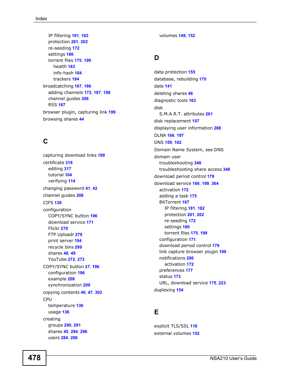ZyXEL Communications NSA210 User Manual | Page 478 / 482