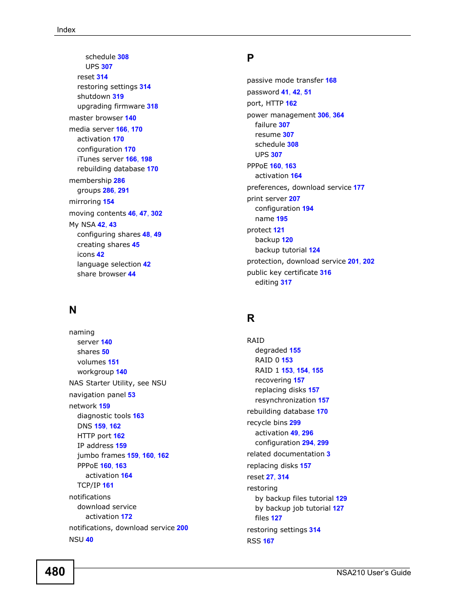 ZyXEL Communications NSA210 User Manual | Page 480 / 482