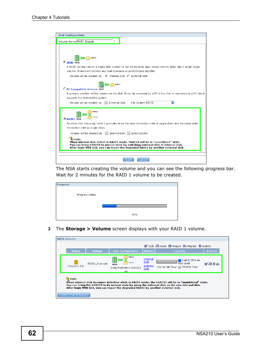 ZyXEL Communications NSA210 User Manual | Page 62 / 482