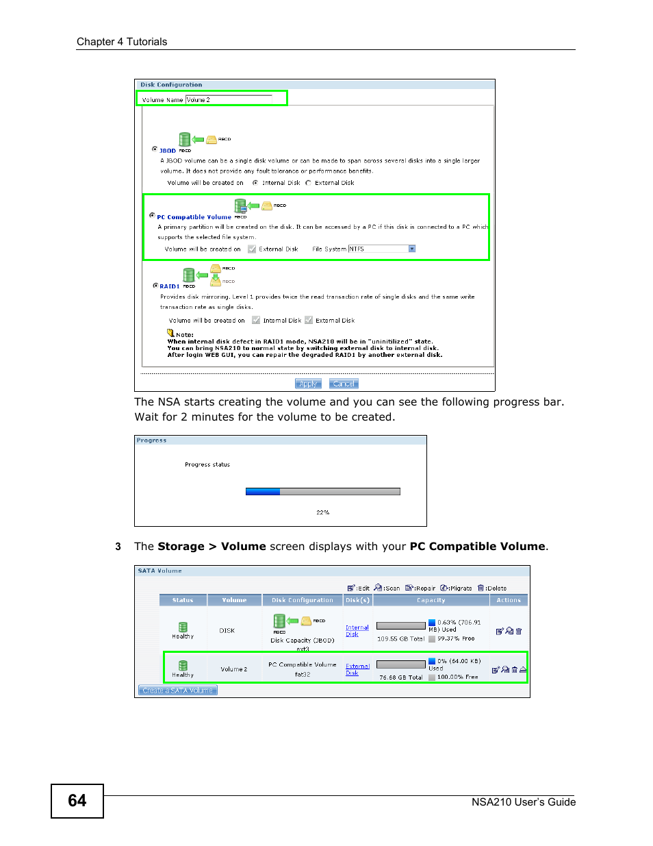 ZyXEL Communications NSA210 User Manual | Page 64 / 482