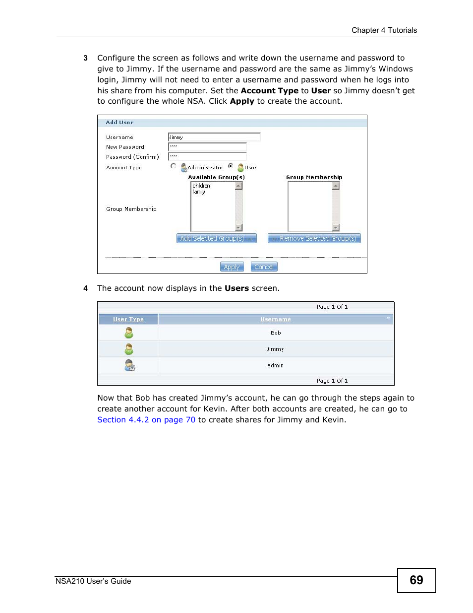 ZyXEL Communications NSA210 User Manual | Page 69 / 482