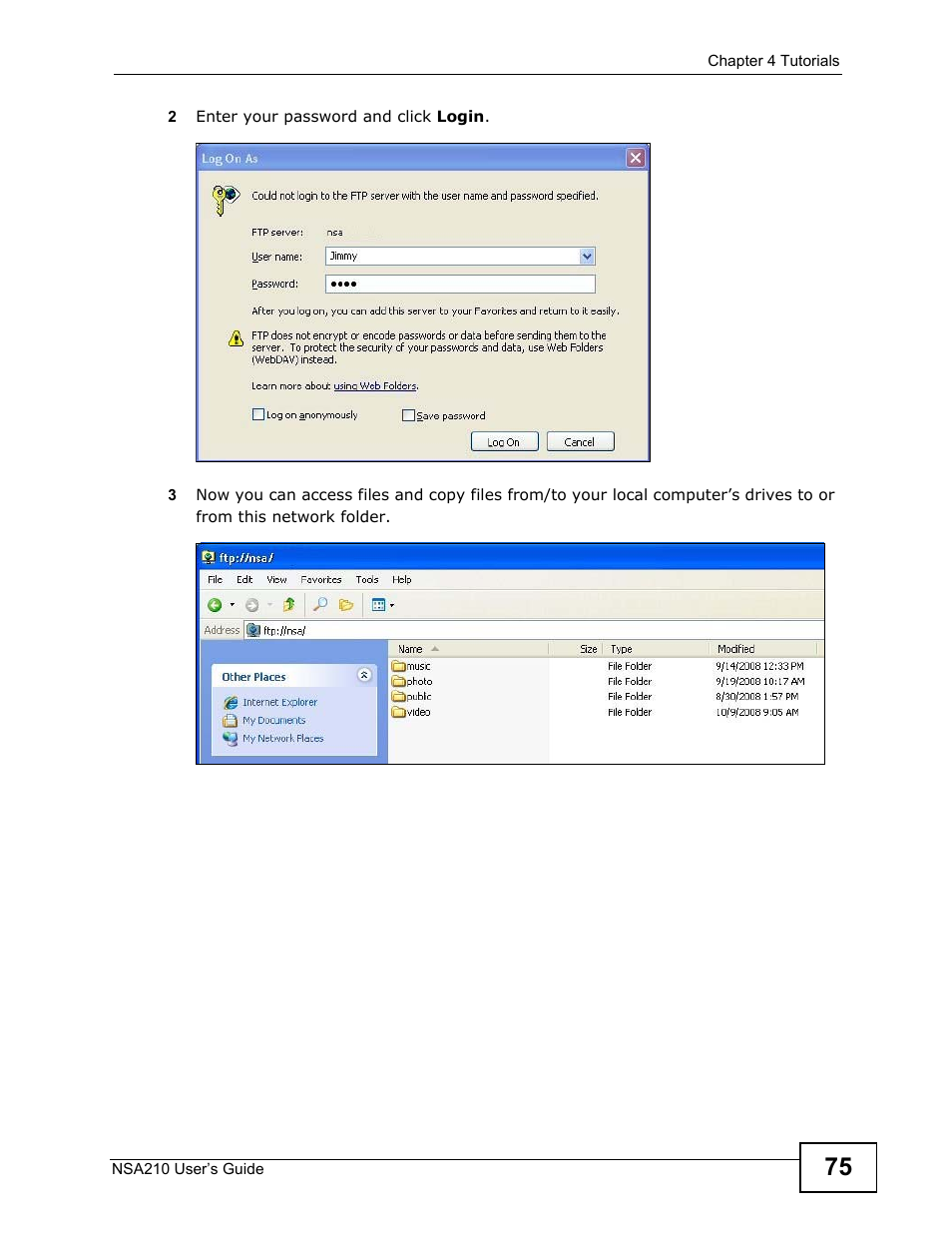 ZyXEL Communications NSA210 User Manual | Page 75 / 482