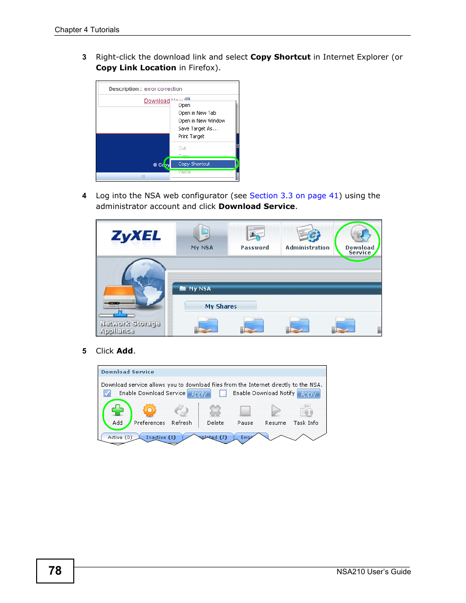 ZyXEL Communications NSA210 User Manual | Page 78 / 482