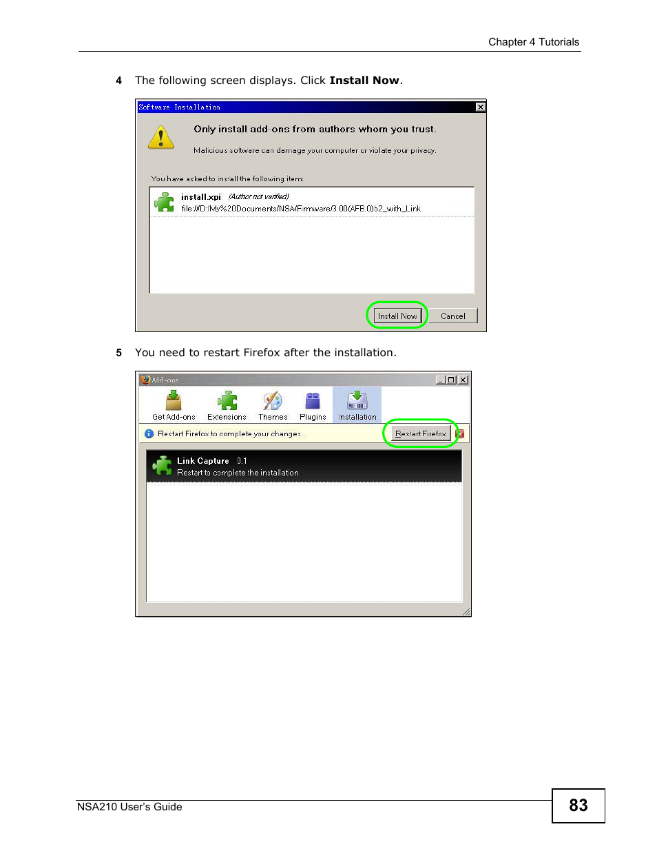ZyXEL Communications NSA210 User Manual | Page 83 / 482