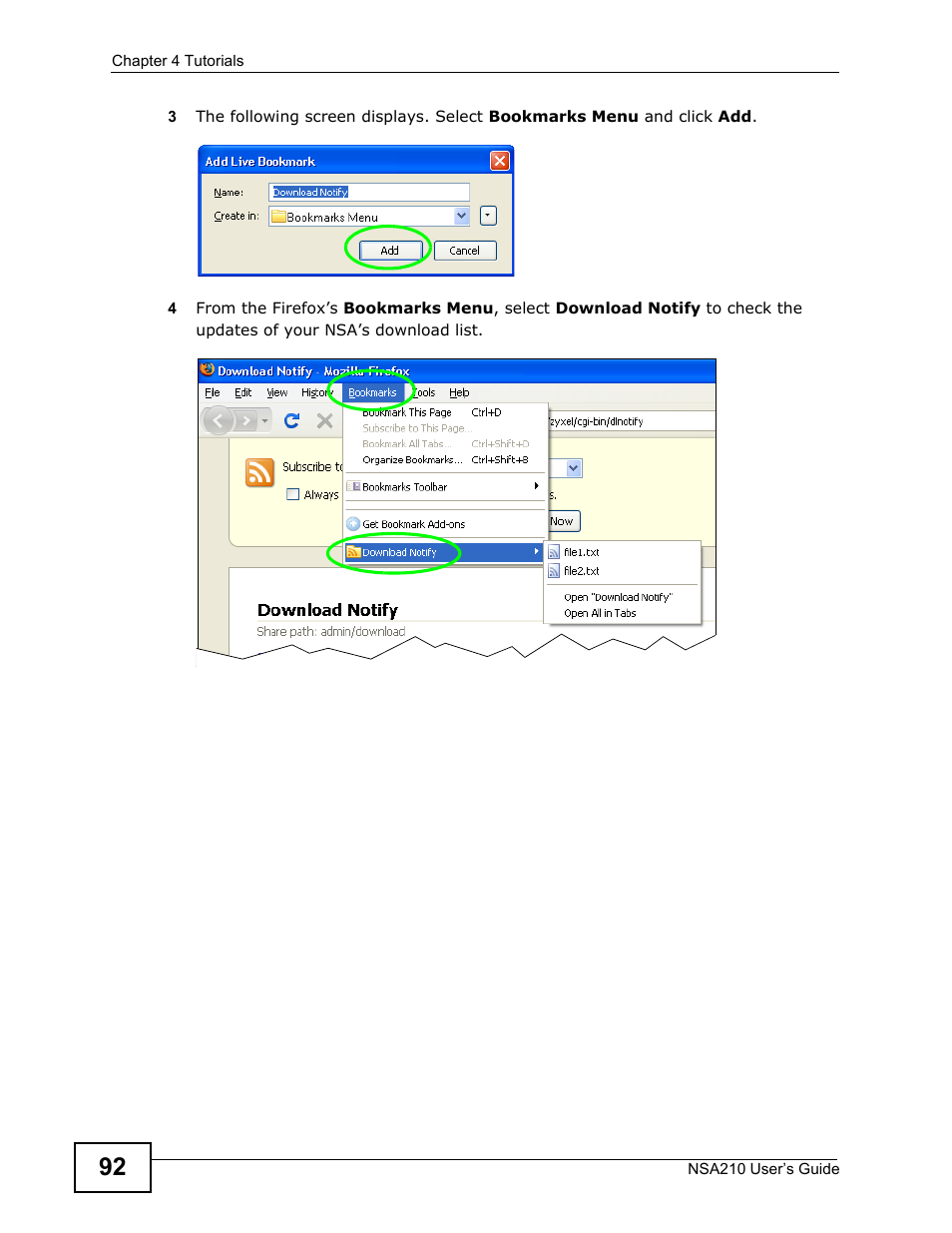 ZyXEL Communications NSA210 User Manual | Page 92 / 482