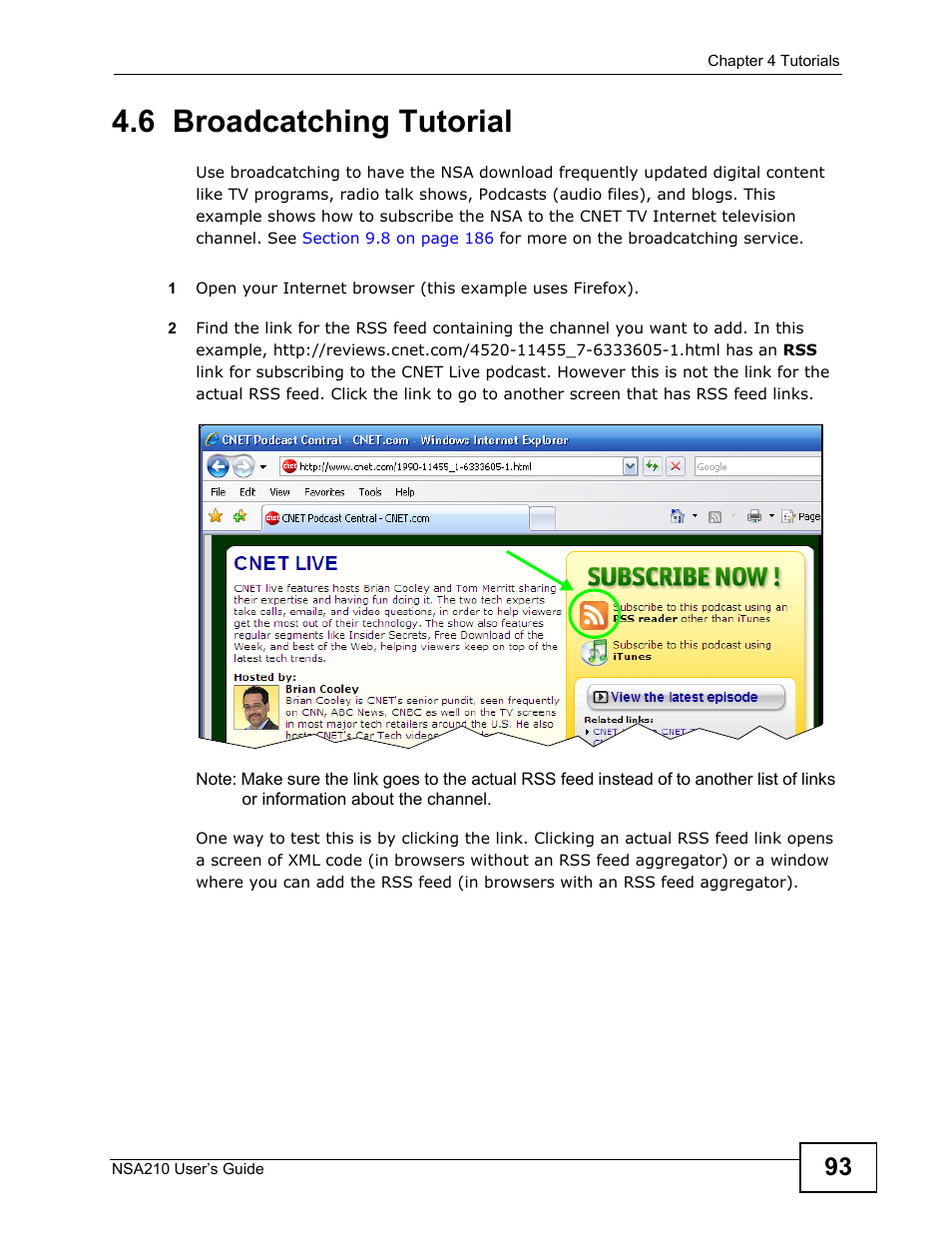 6 broadcatching tutorial, Broadcatching tutorial | ZyXEL Communications NSA210 User Manual | Page 93 / 482