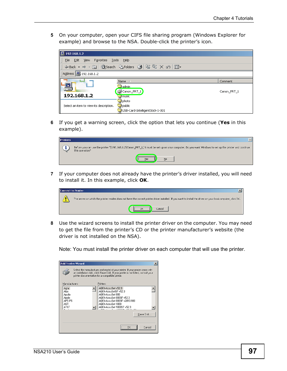ZyXEL Communications NSA210 User Manual | Page 97 / 482