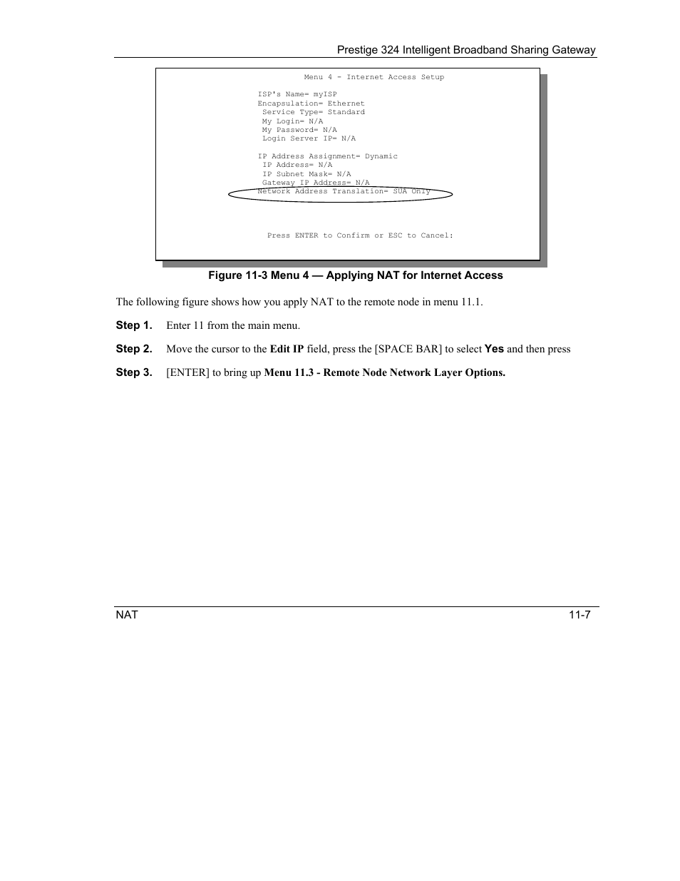 ZyXEL Communications Intelligent Broadband Sharing Gateway P-324 User Manual | Page 122 / 285