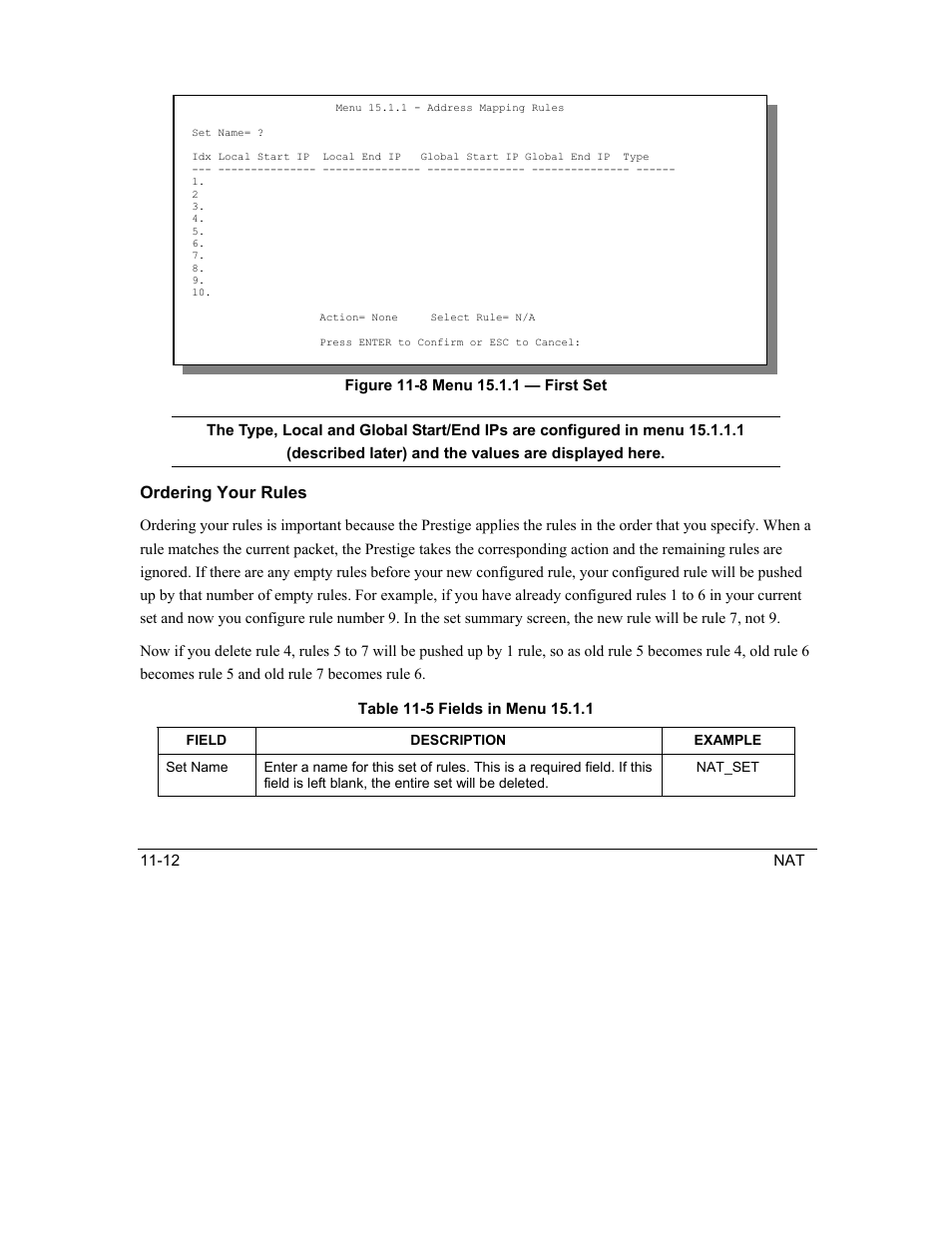 Ordering your rules | ZyXEL Communications Intelligent Broadband Sharing Gateway P-324 User Manual | Page 127 / 285