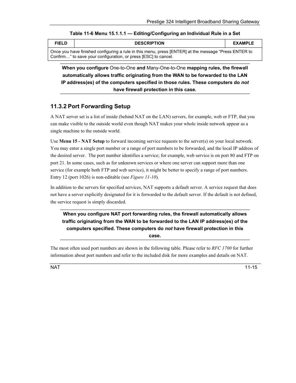 ZyXEL Communications Intelligent Broadband Sharing Gateway P-324 User Manual | Page 130 / 285