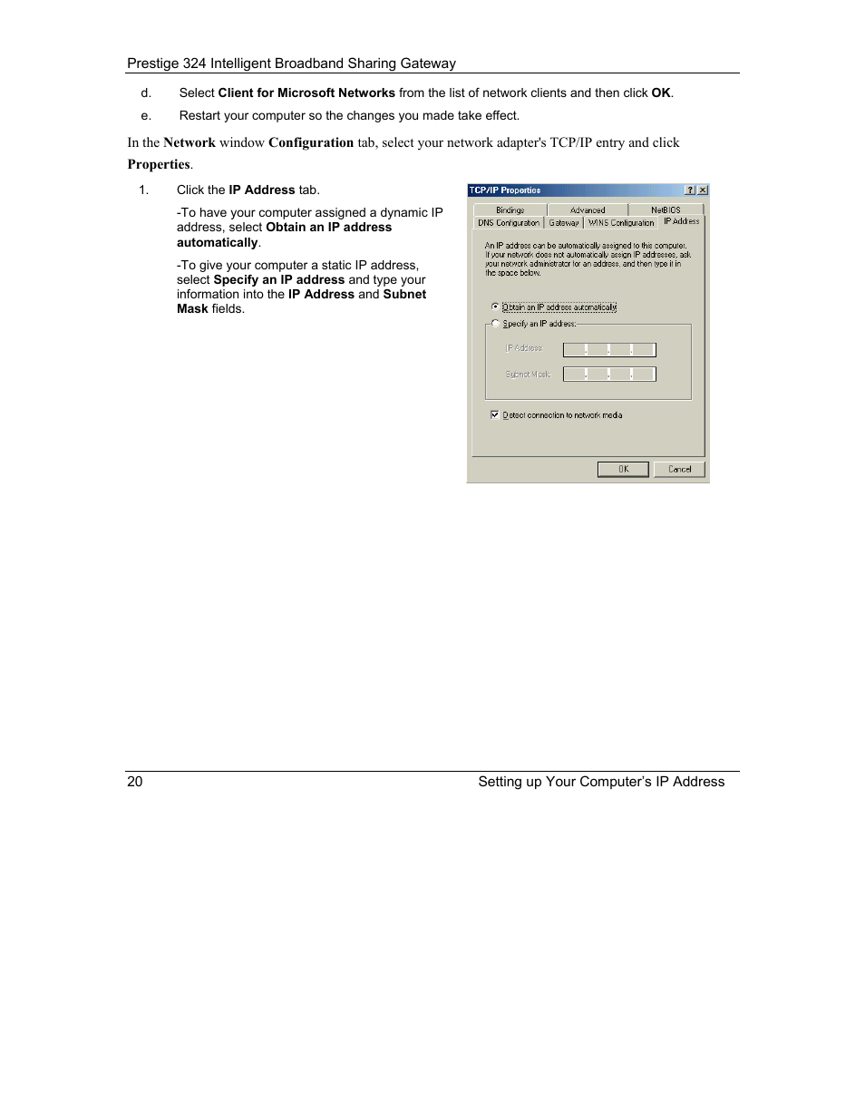 ZyXEL Communications Intelligent Broadband Sharing Gateway P-324 User Manual | Page 264 / 285