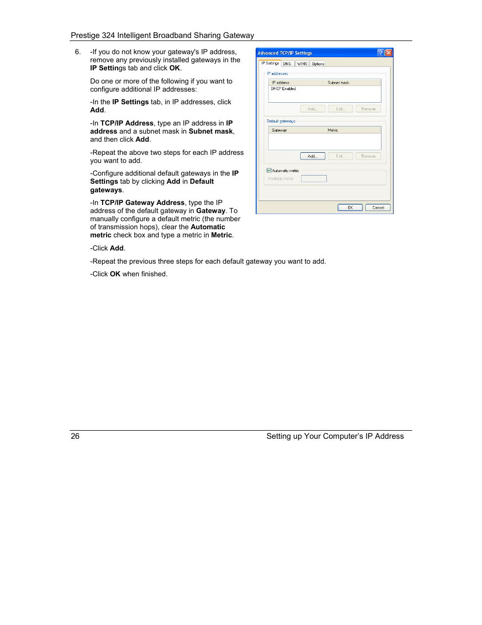 ZyXEL Communications Intelligent Broadband Sharing Gateway P-324 User Manual | Page 270 / 285