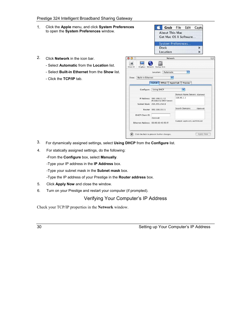 ZyXEL Communications Intelligent Broadband Sharing Gateway P-324 User Manual | Page 274 / 285