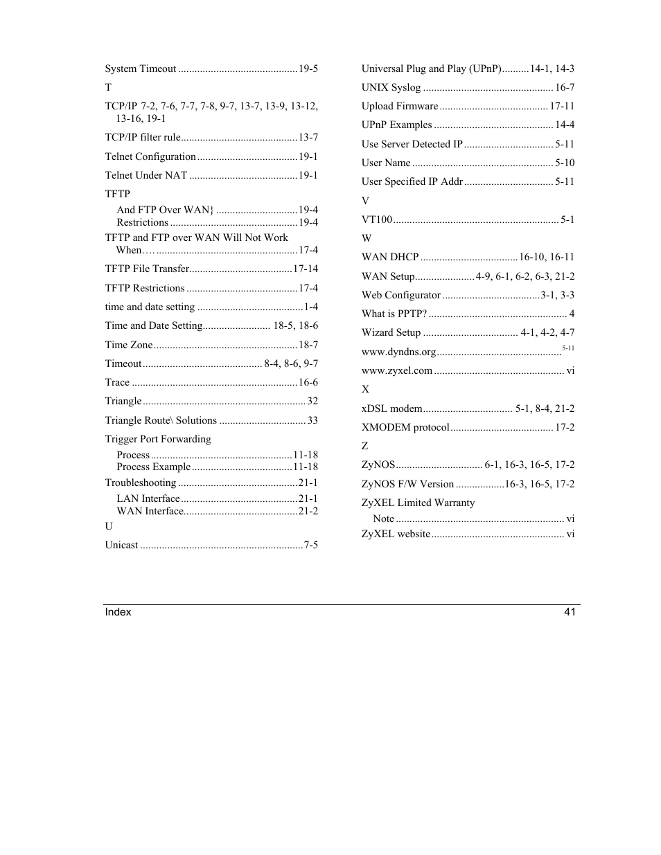 ZyXEL Communications Intelligent Broadband Sharing Gateway P-324 User Manual | Page 285 / 285