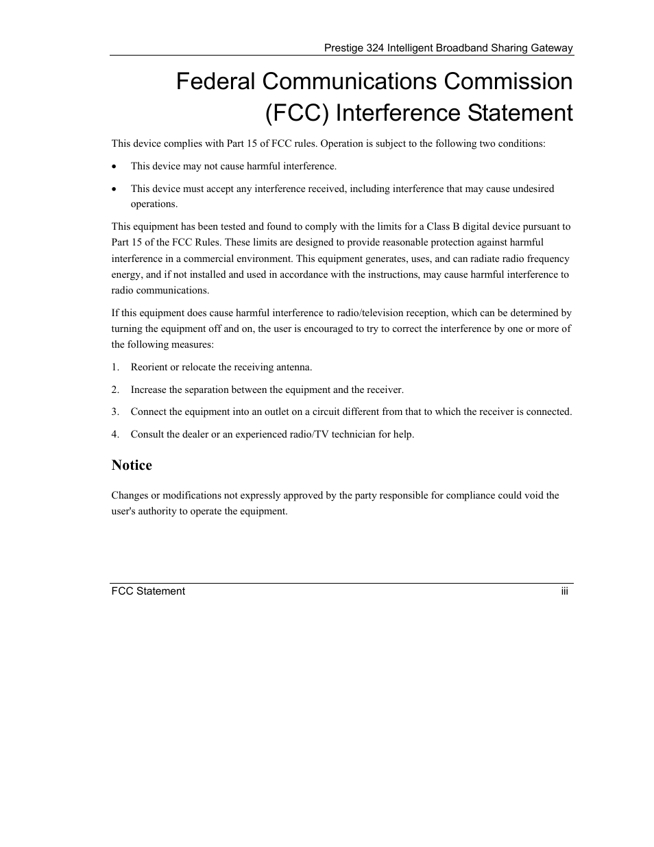 ZyXEL Communications Intelligent Broadband Sharing Gateway P-324 User Manual | Page 3 / 285
