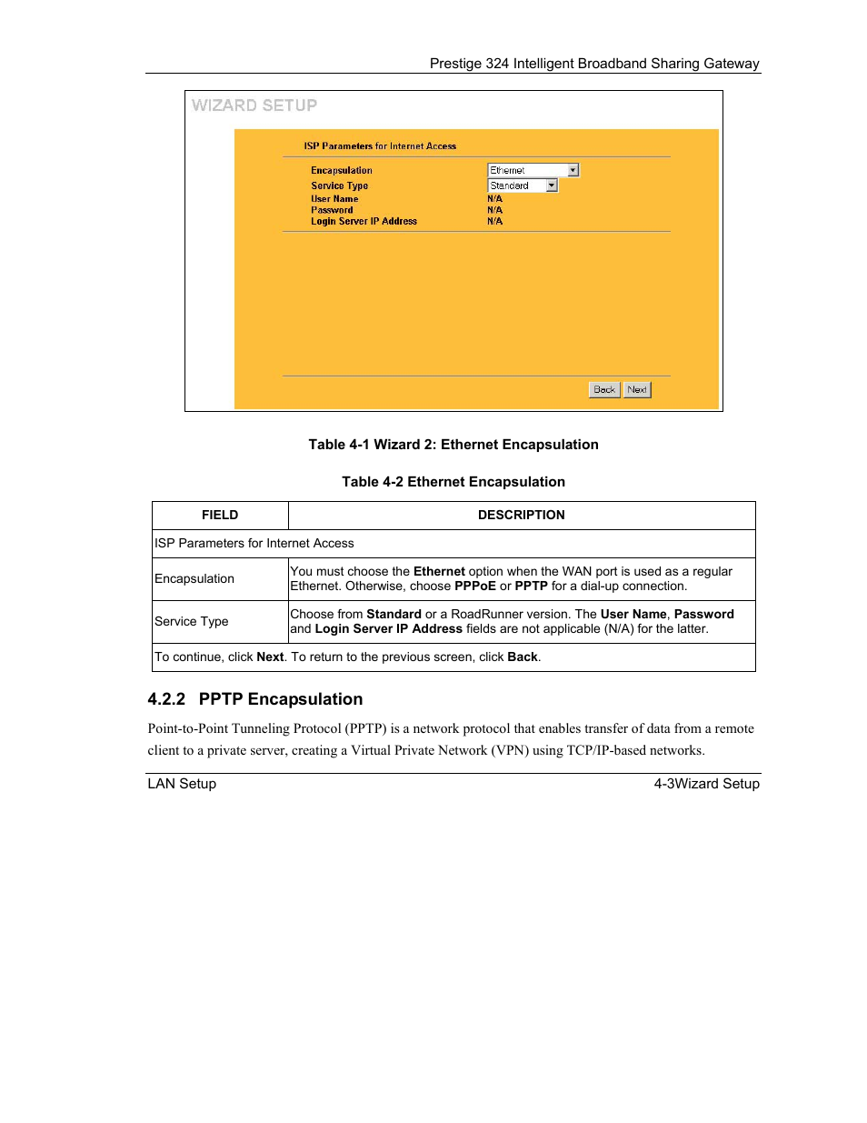 ZyXEL Communications Intelligent Broadband Sharing Gateway P-324 User Manual | Page 46 / 285