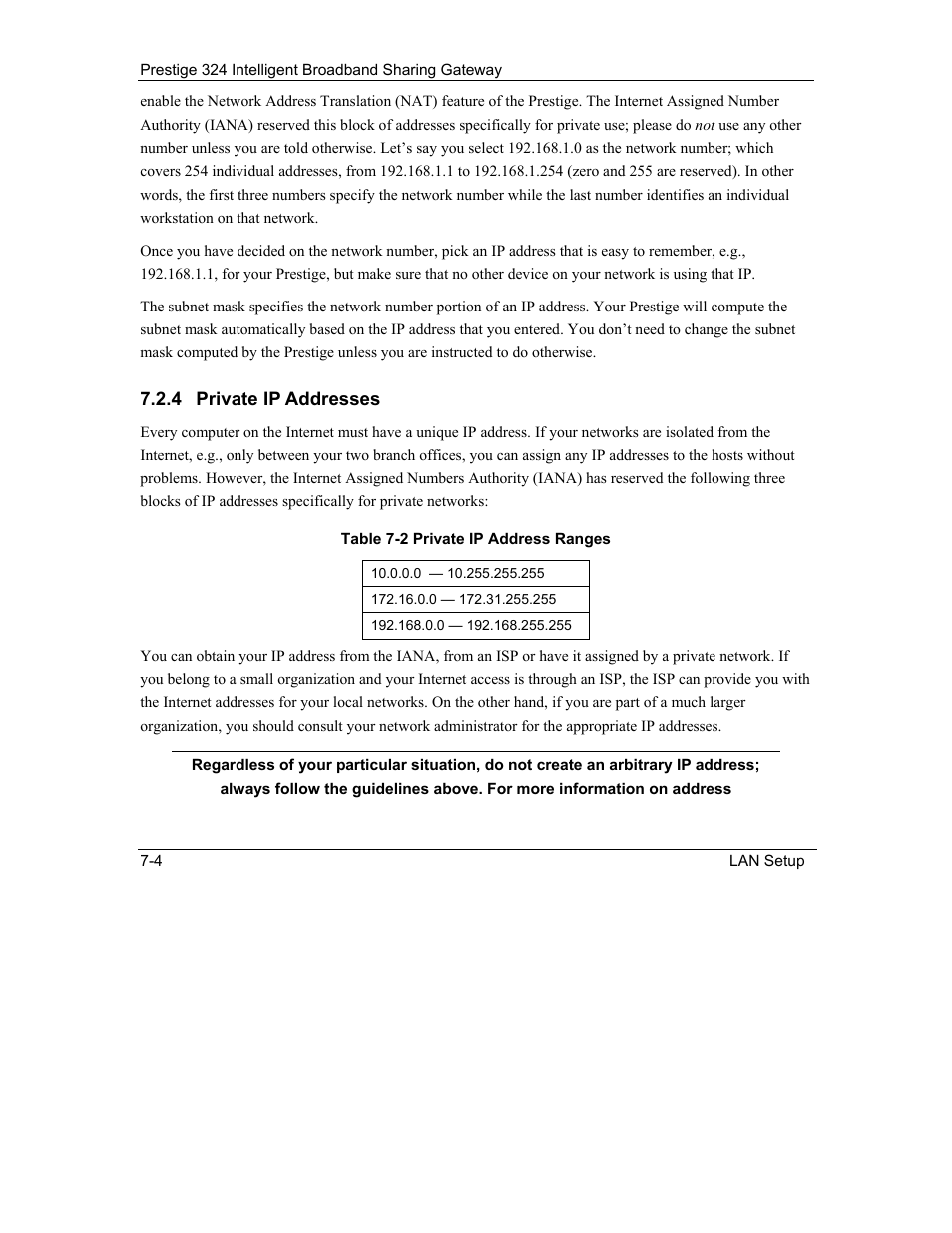 ZyXEL Communications Intelligent Broadband Sharing Gateway P-324 User Manual | Page 83 / 285