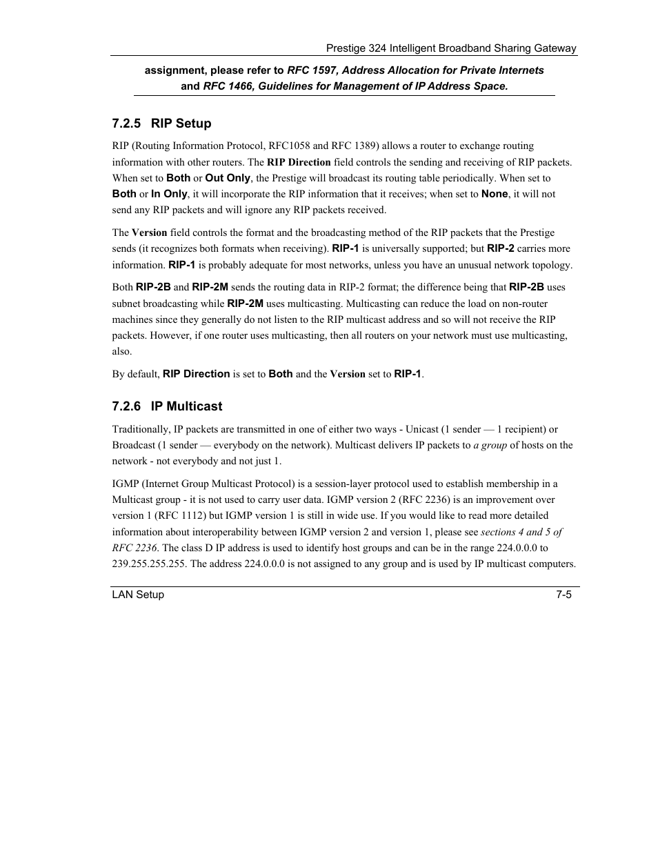 ZyXEL Communications Intelligent Broadband Sharing Gateway P-324 User Manual | Page 84 / 285