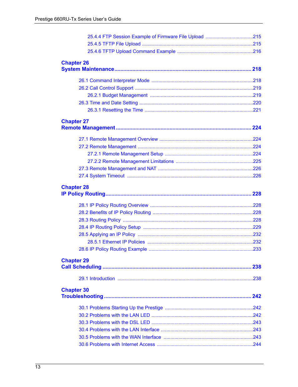 ZyXEL Communications ADSL2+ Ethernet/USB Gateway 660RU-Tx Series User Manual | Page 14 / 286