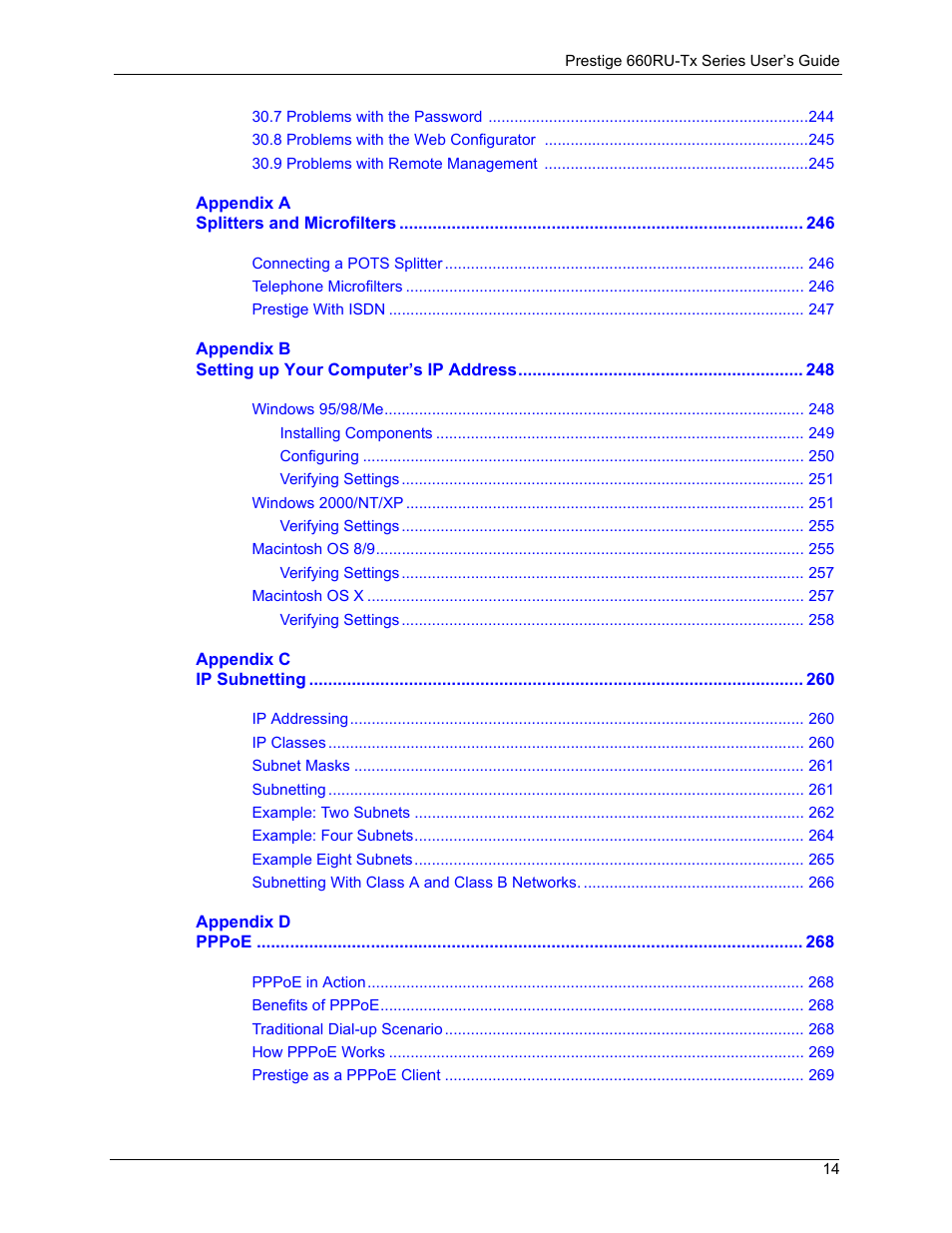 ZyXEL Communications ADSL2+ Ethernet/USB Gateway 660RU-Tx Series User Manual | Page 15 / 286