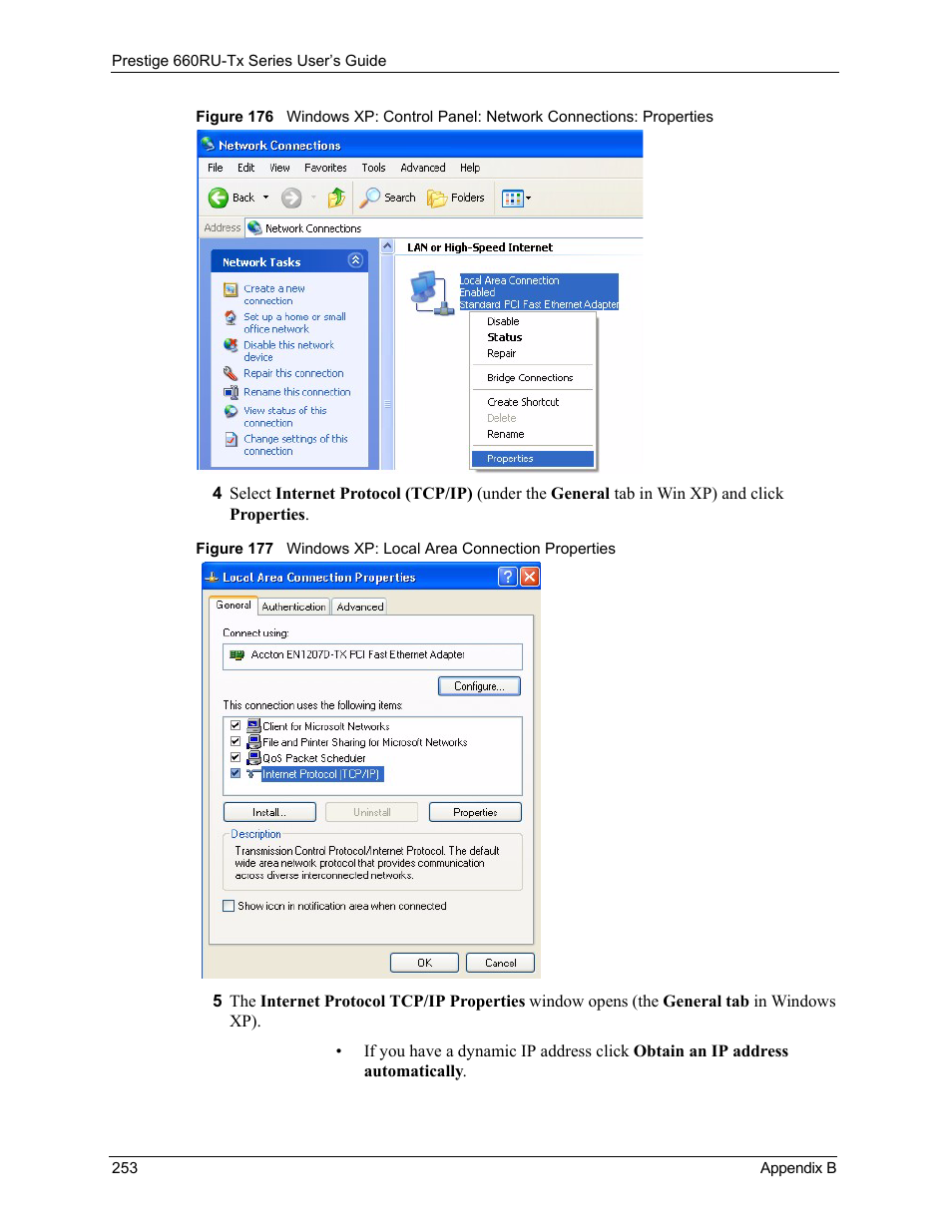 ZyXEL Communications ADSL2+ Ethernet/USB Gateway 660RU-Tx Series User Manual | Page 254 / 286