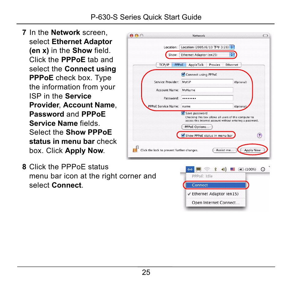 ZyXEL Communications P-630-S User Manual | Page 25 / 32