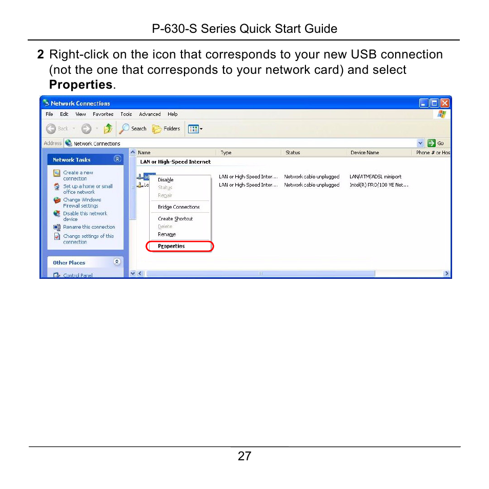 ZyXEL Communications P-630-S User Manual | Page 27 / 32