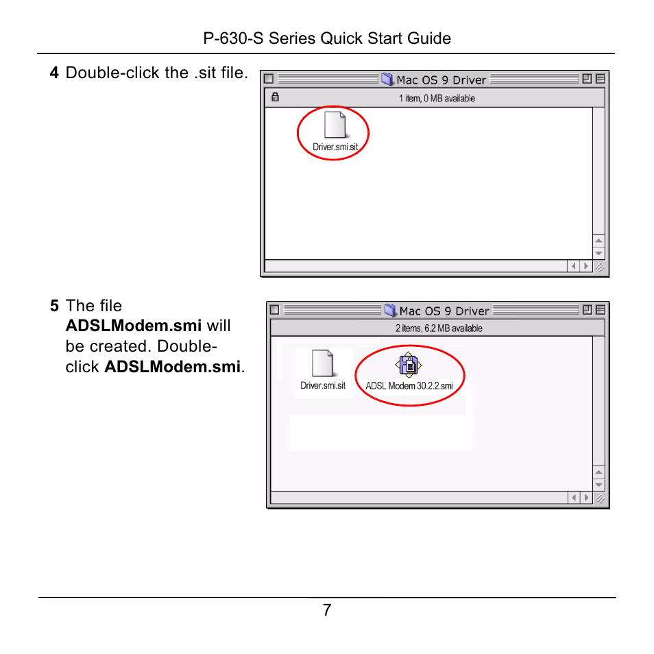 4 double-click the .sit file | ZyXEL Communications P-630-S User Manual | Page 7 / 32