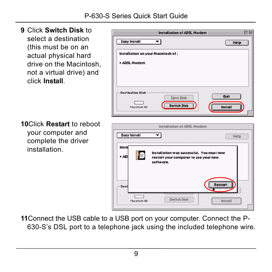 ZyXEL Communications P-630-S User Manual | Page 9 / 32