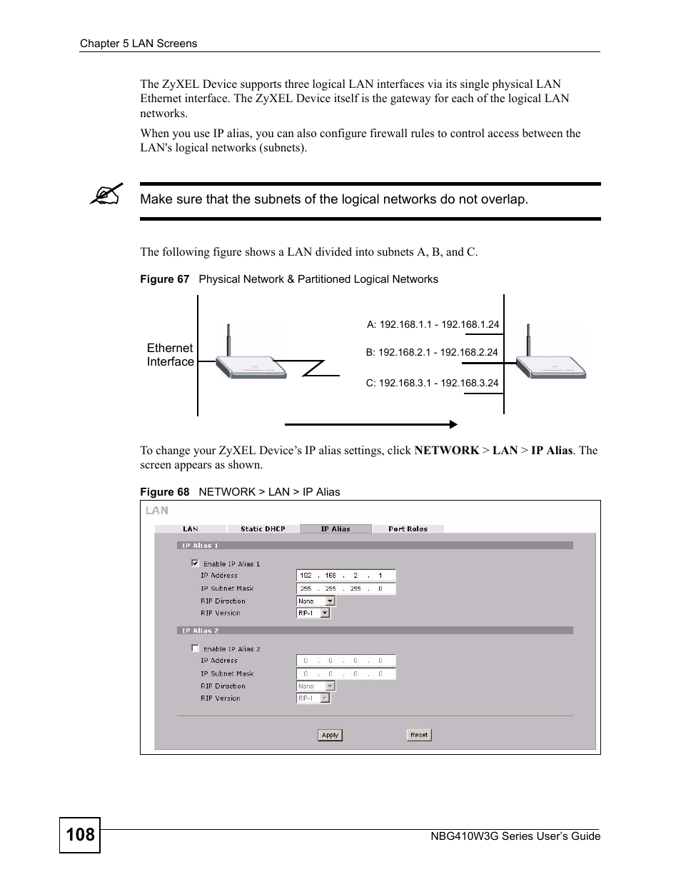 ZyXEL Communications NBG410W3G User Manual | Page 108 / 430