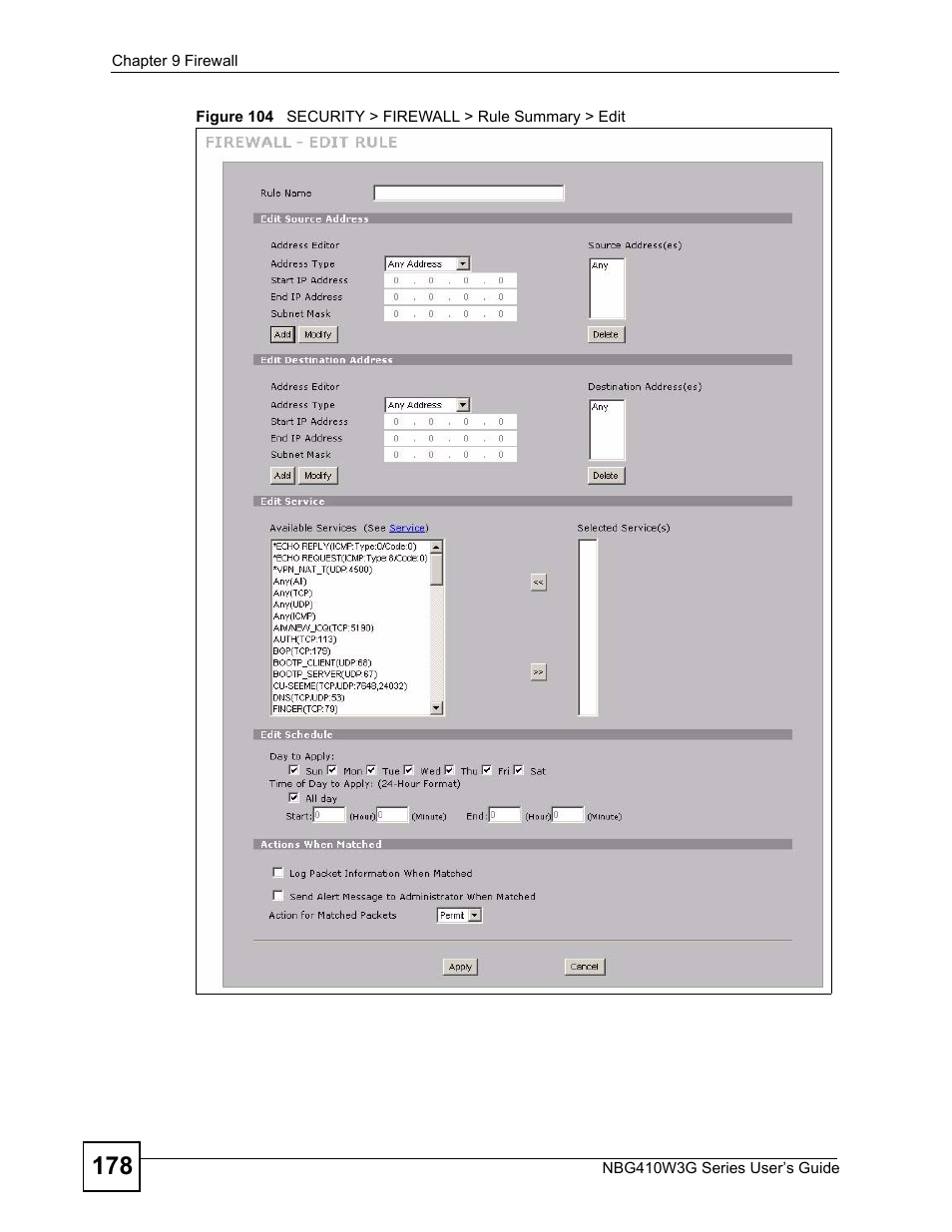 ZyXEL Communications NBG410W3G User Manual | Page 178 / 430