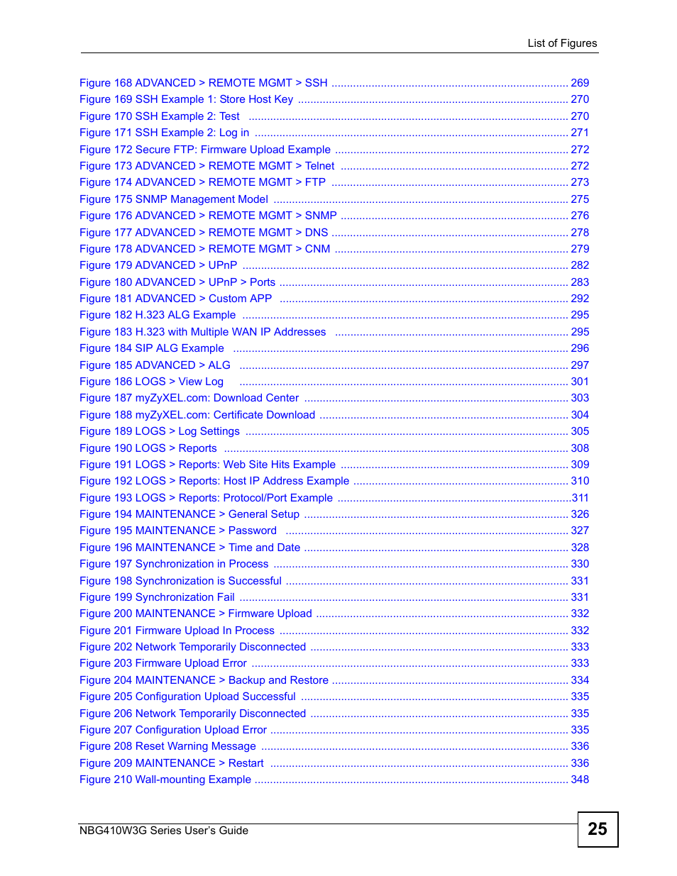 ZyXEL Communications NBG410W3G User Manual | Page 25 / 430