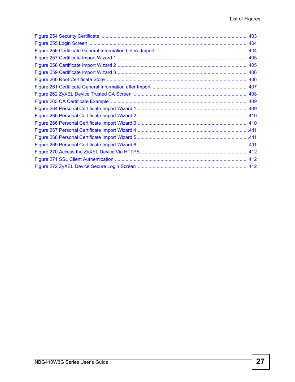 ZyXEL Communications NBG410W3G User Manual | Page 27 / 430