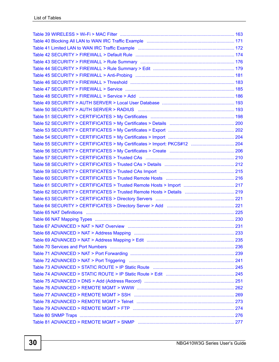 ZyXEL Communications NBG410W3G User Manual | Page 30 / 430