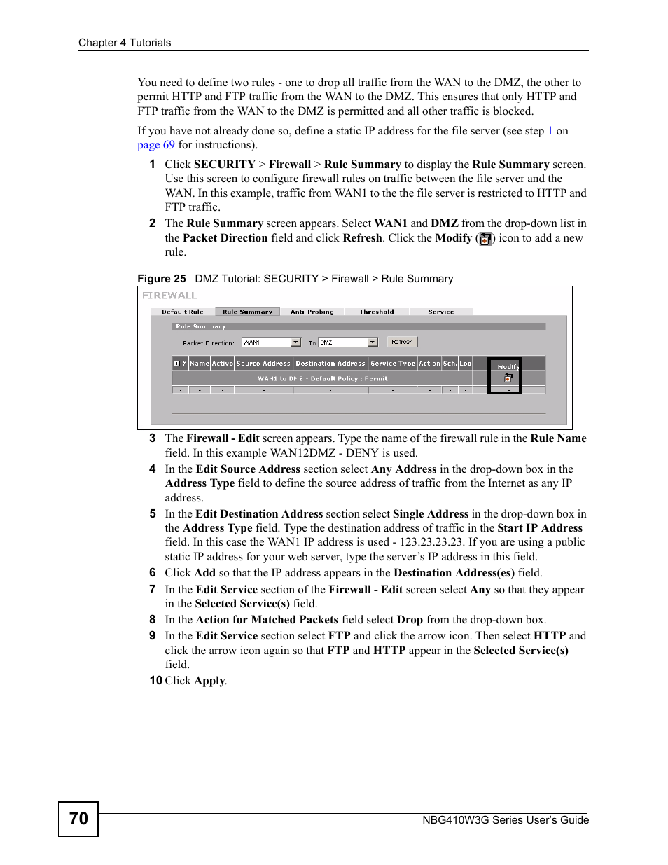 ZyXEL Communications NBG410W3G User Manual | Page 70 / 430