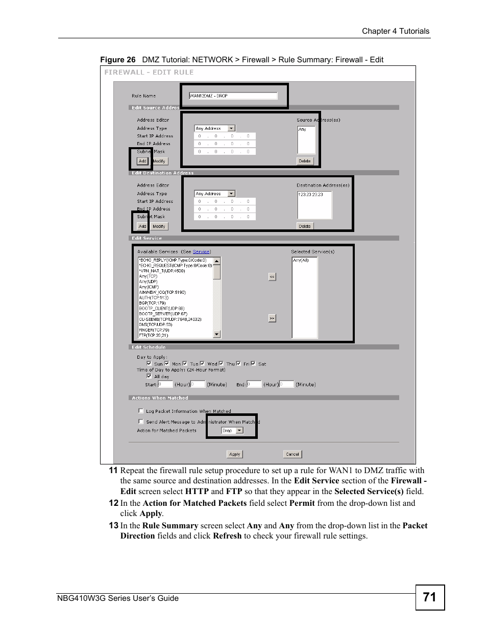 ZyXEL Communications NBG410W3G User Manual | Page 71 / 430