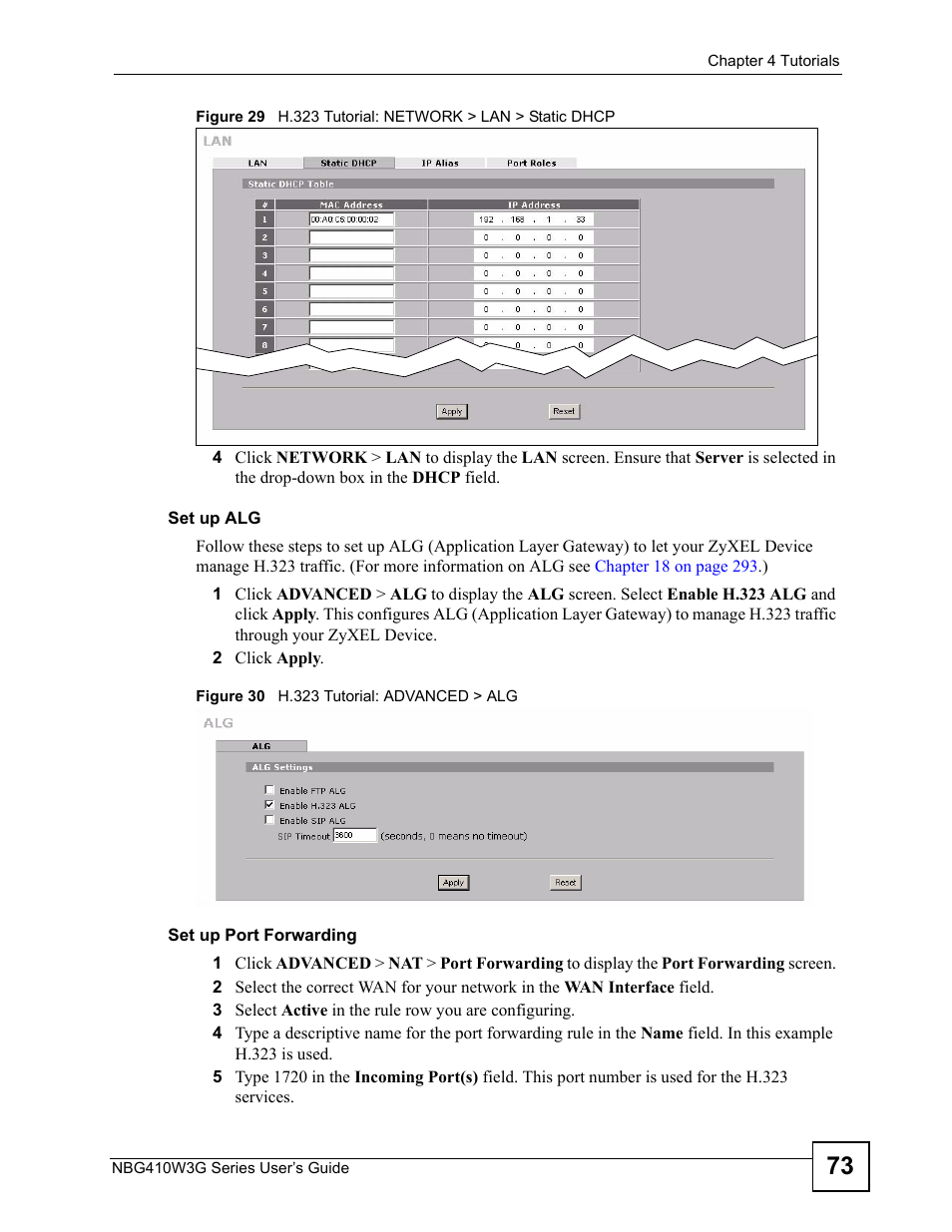 ZyXEL Communications NBG410W3G User Manual | Page 73 / 430
