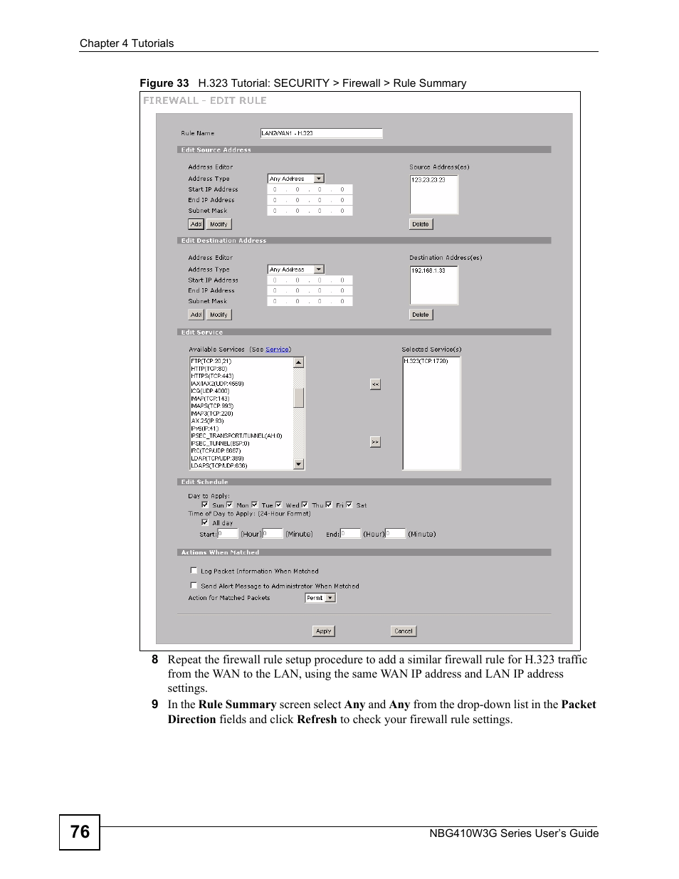 ZyXEL Communications NBG410W3G User Manual | Page 76 / 430