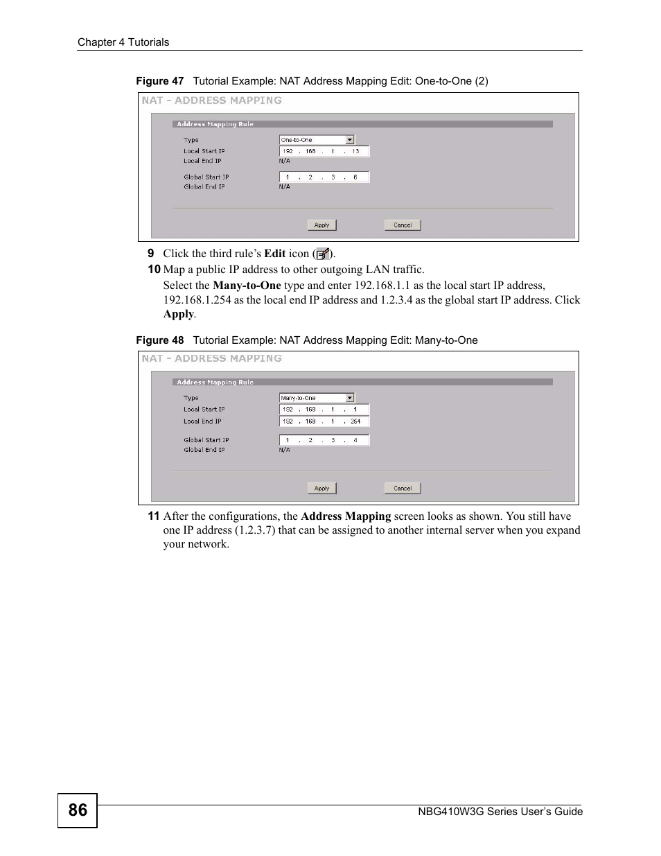 ZyXEL Communications NBG410W3G User Manual | Page 86 / 430