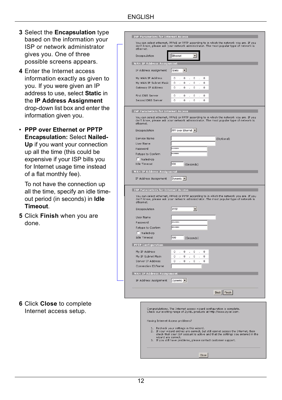 ZyXEL Communications 3G Wireless Router NBG410W3G User Manual | Page 12 / 88