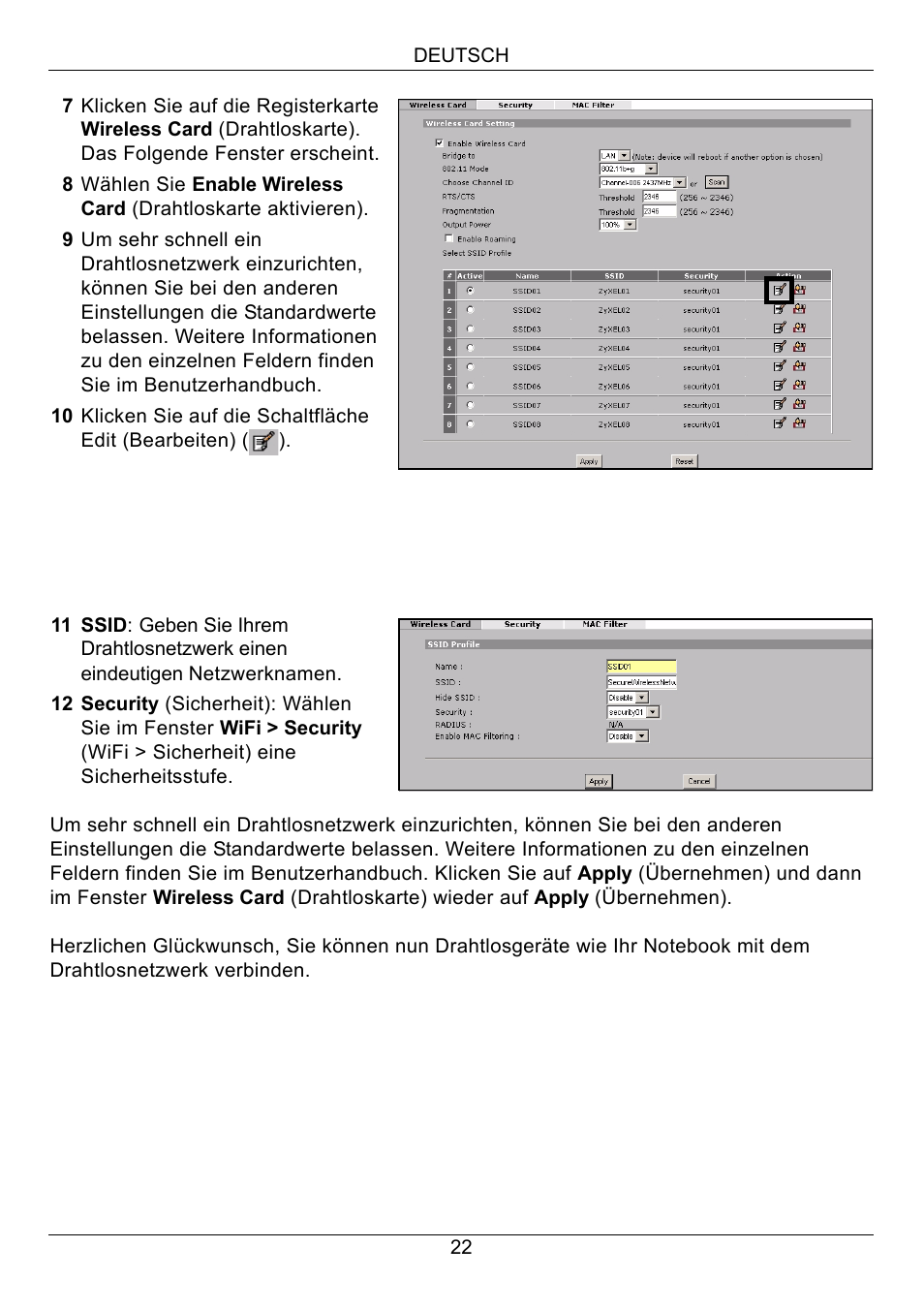 ZyXEL Communications 3G Wireless Router NBG410W3G User Manual | Page 22 / 88