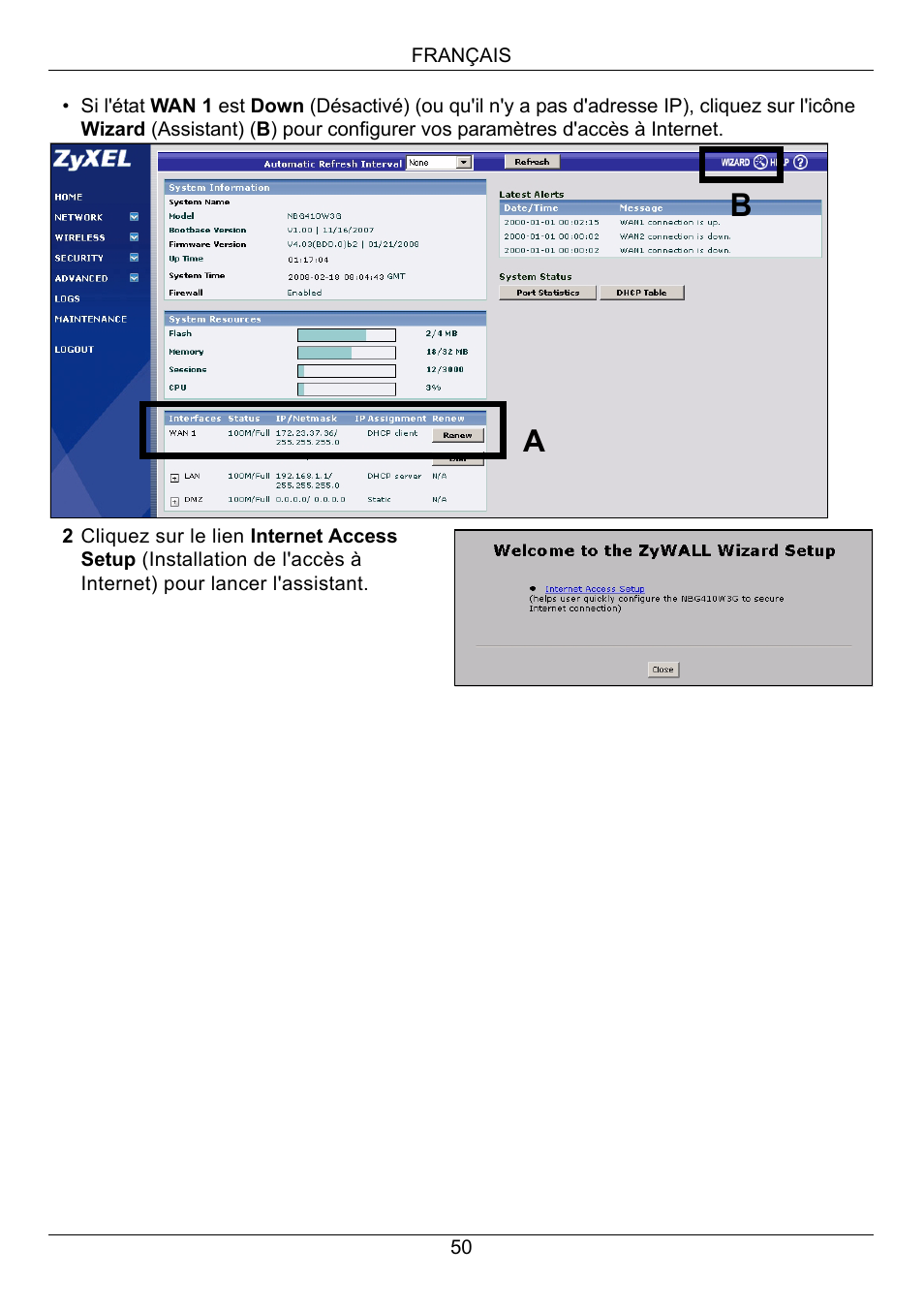 ZyXEL Communications 3G Wireless Router NBG410W3G User Manual | Page 50 / 88